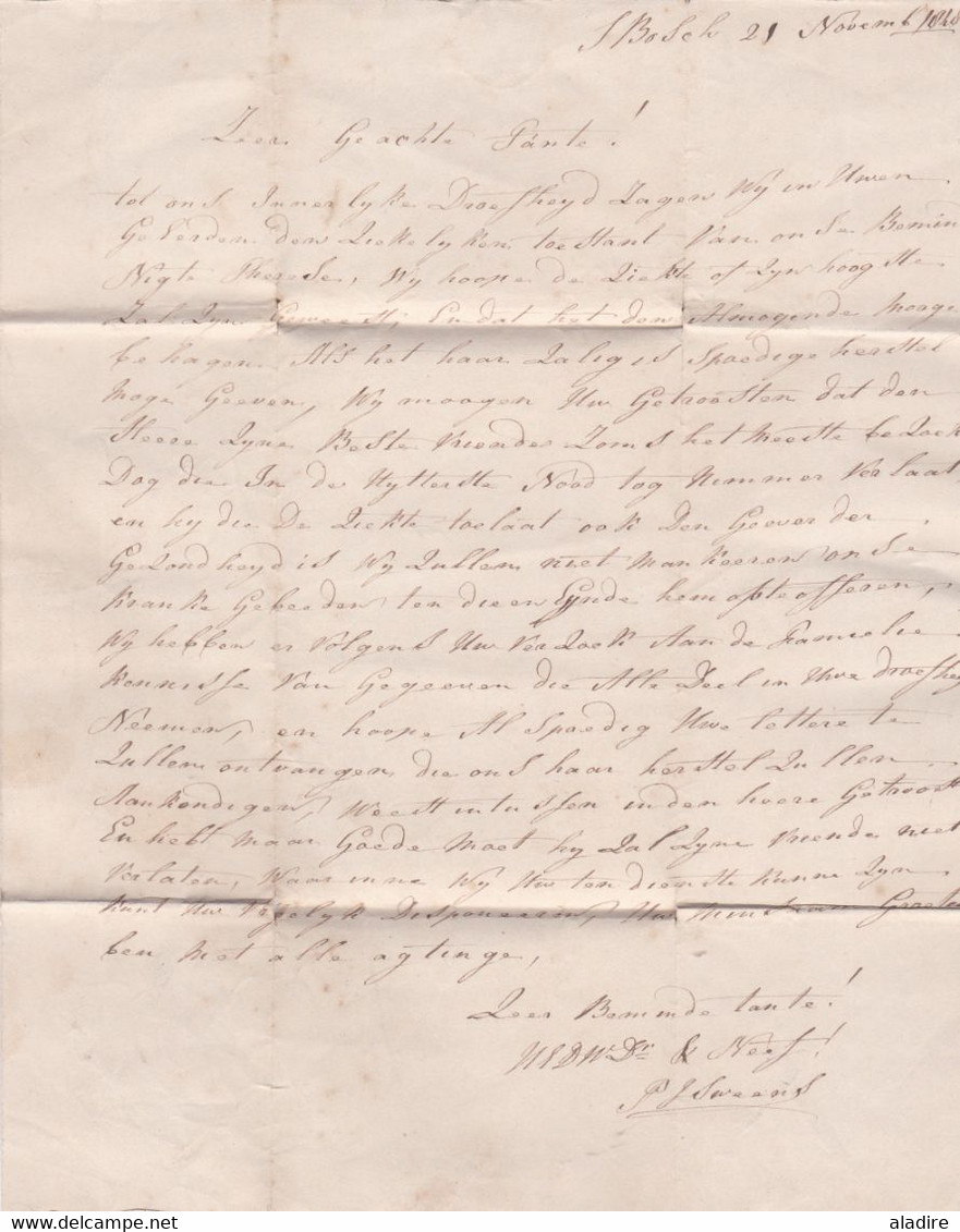 1848 - Lettre pliée en néerlandais de Hertgenbosch Bois le Duc vers  Antwerpen, Anvers, Belgique