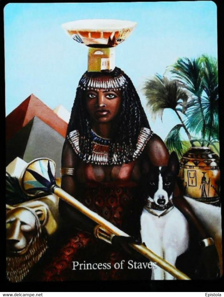 Princess Of Staves - Osiris Maat Osirian Myth - A Divination & Meditation Tarot Card - Tarocchi