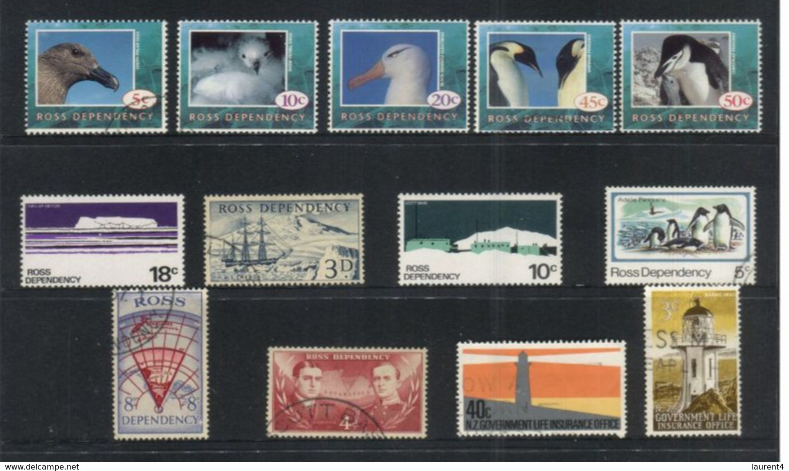 (Stamps 21-10-2020)  Ross Dependency (New Zeland Antarctic) -  18 Used Stamps - Usados