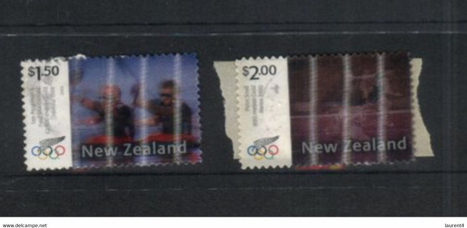 (Stamps 21-10-2020) New Zeland - 4 Used Stamps (inclding 2 Olympic Gold Medalist 3-D Stamps) - Gebraucht