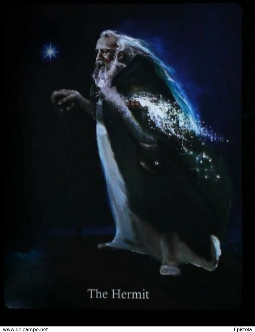The Hermit ( Merlin ) - Arthur Legend - Arthurian Britian Myth - A Divination & Meditation Tarot Maxi Card - Tarot-Karten