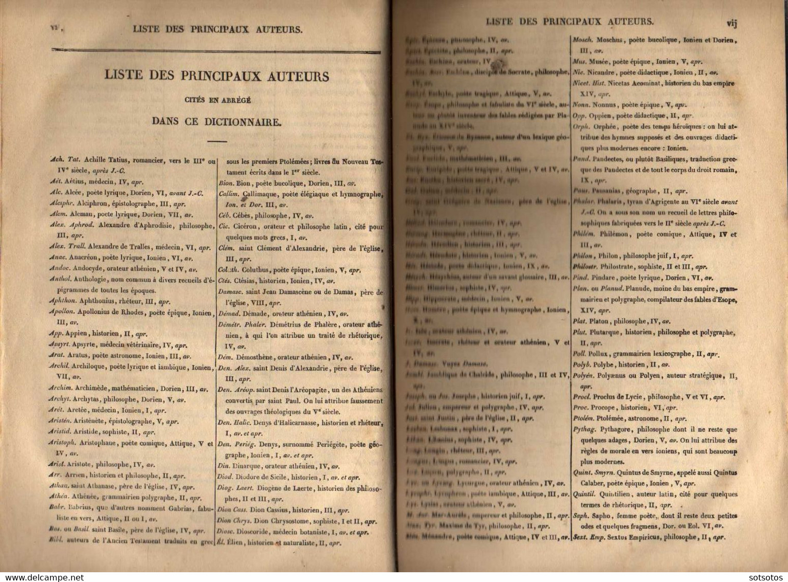 Abrégé du Dictionnaire Grec-Français  par C. Alexandre ; à l’ usage des Classes de Grammaire - dix-huitième tirage - Lib