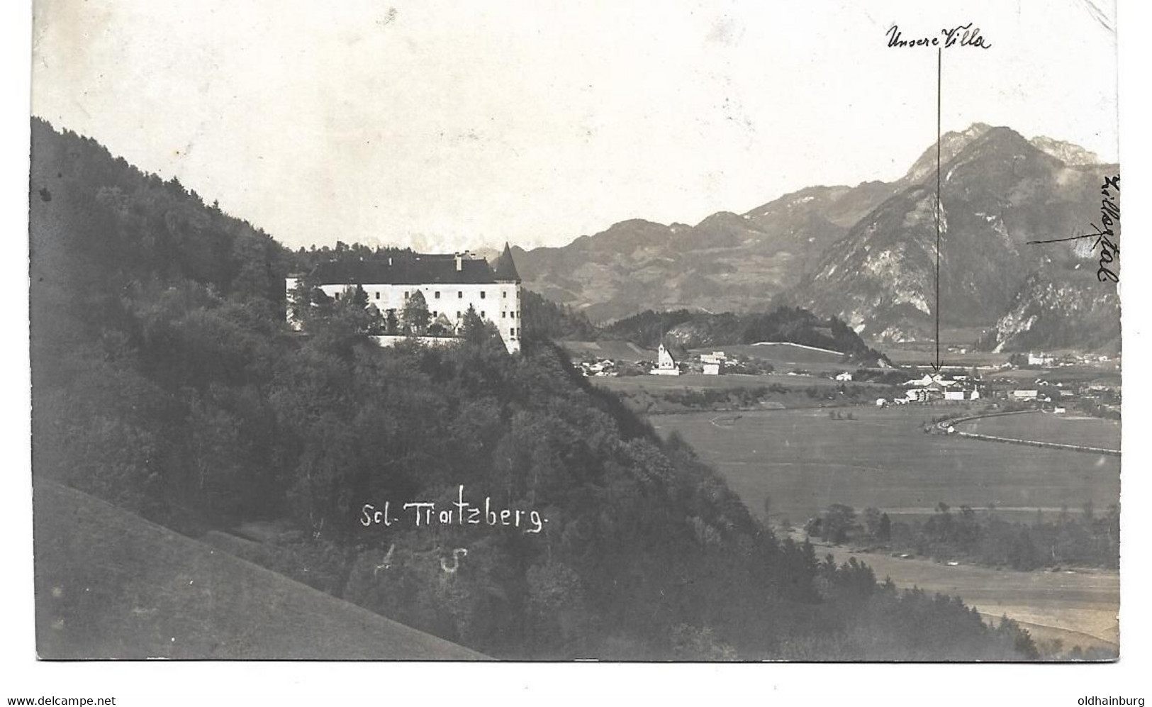 3038i: AK Schloss Tratzberg, Gelaufen 1911 Nach Vöslau - Jenbach