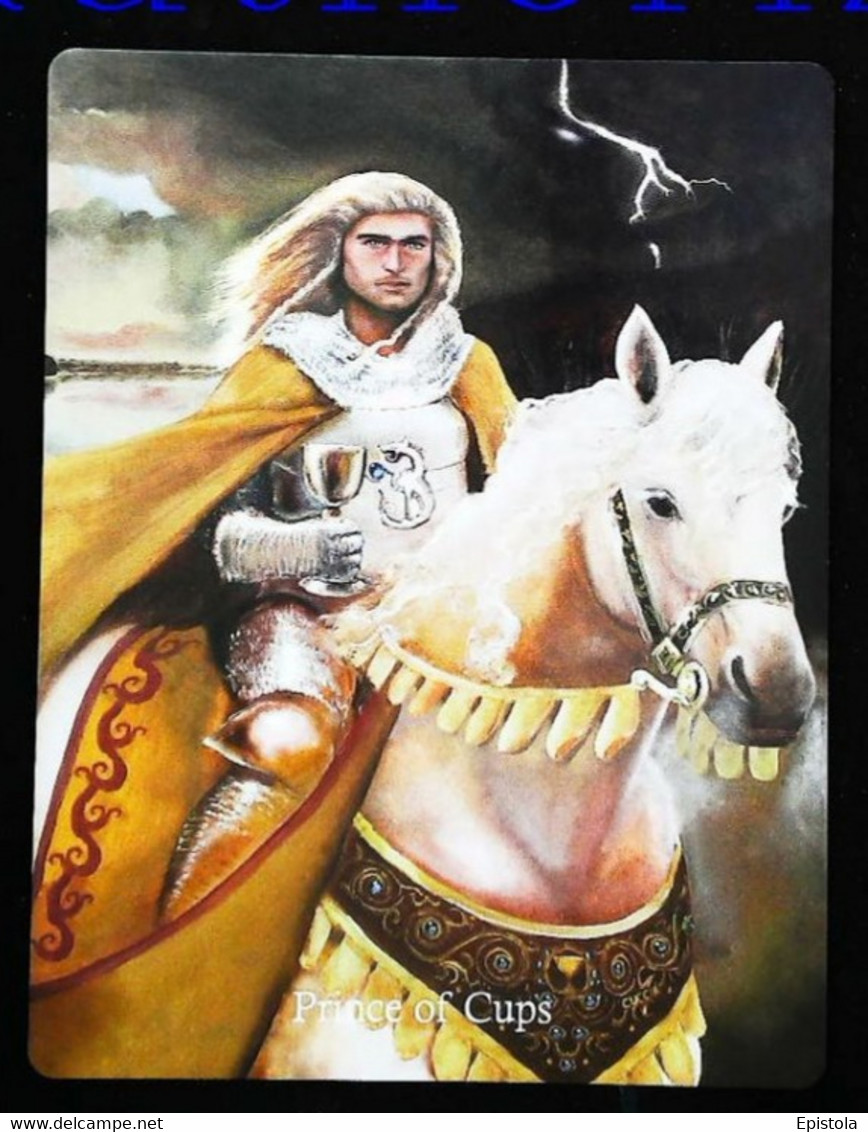 Prince Of Cups (Grall Holy Grail) Arthur Legend - Arthurian Britian Myth - A Divination & Meditation Tarot Maxi Card - Tarocchi
