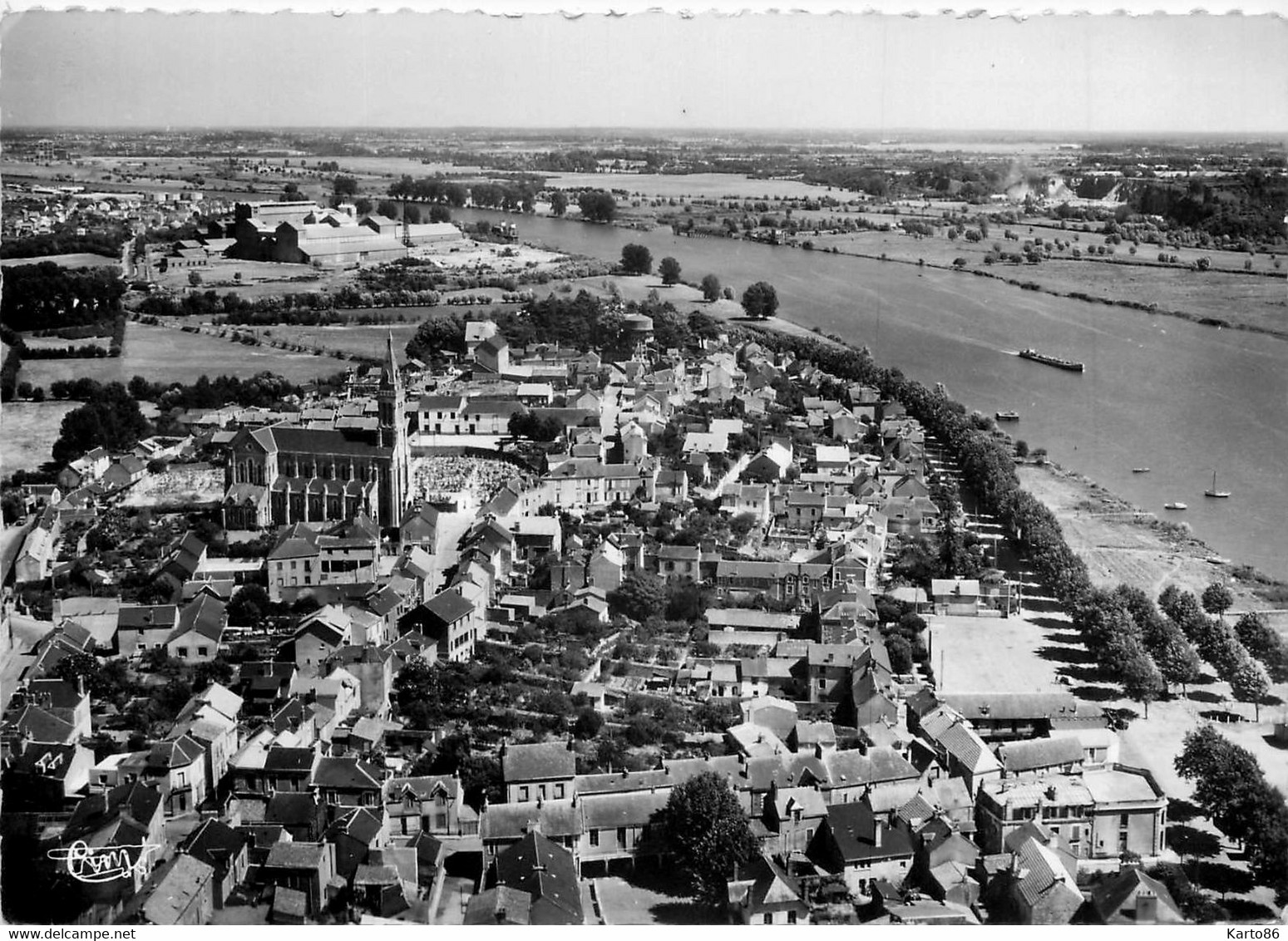 Basse Indre * Vue Panoramique Aérienne * Péniche Sur La Loire - Basse-Indre