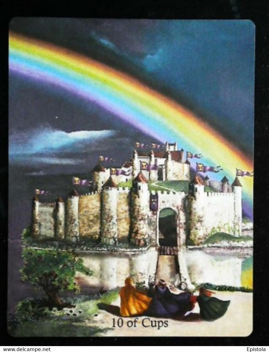10 Of Cups (Castle) Arthur Legend - Arthurian Britian Myth - A Divination & Meditation Tarot Maxi Card - Tarots