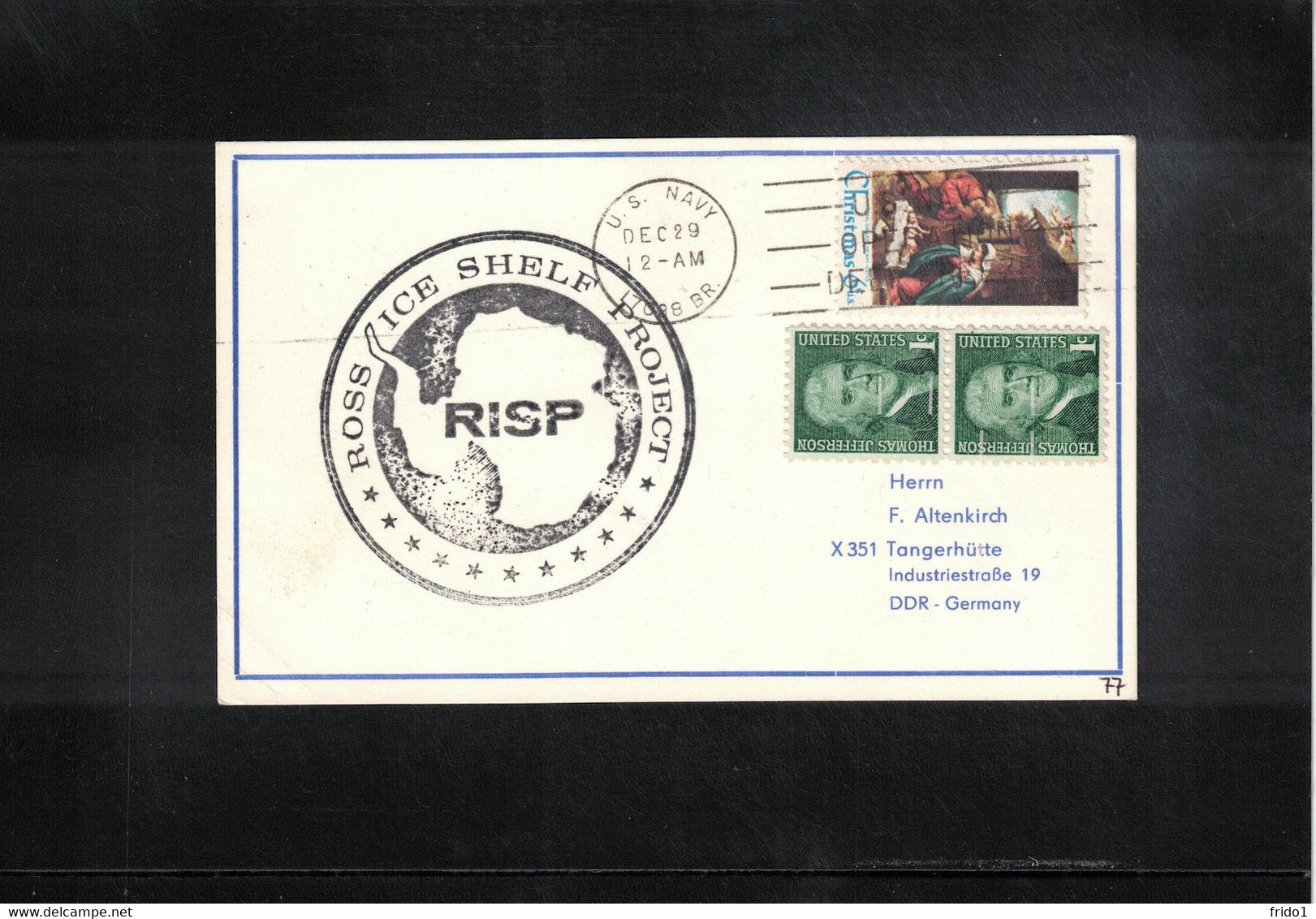 USA Antarctica RISP Ross Ice Shelf Project Interesting Postcard - Research Programs