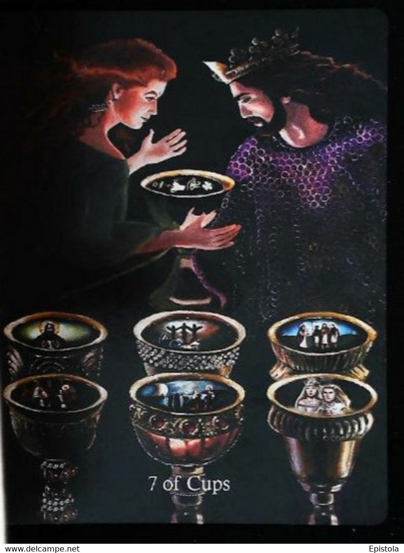 7 Of Cups (Morgan Le Fay & Arthur)  Arthur Legend Arthurian Britian Myth - A Divination & Meditation Tarot Maxi Card - Tarot-Karten