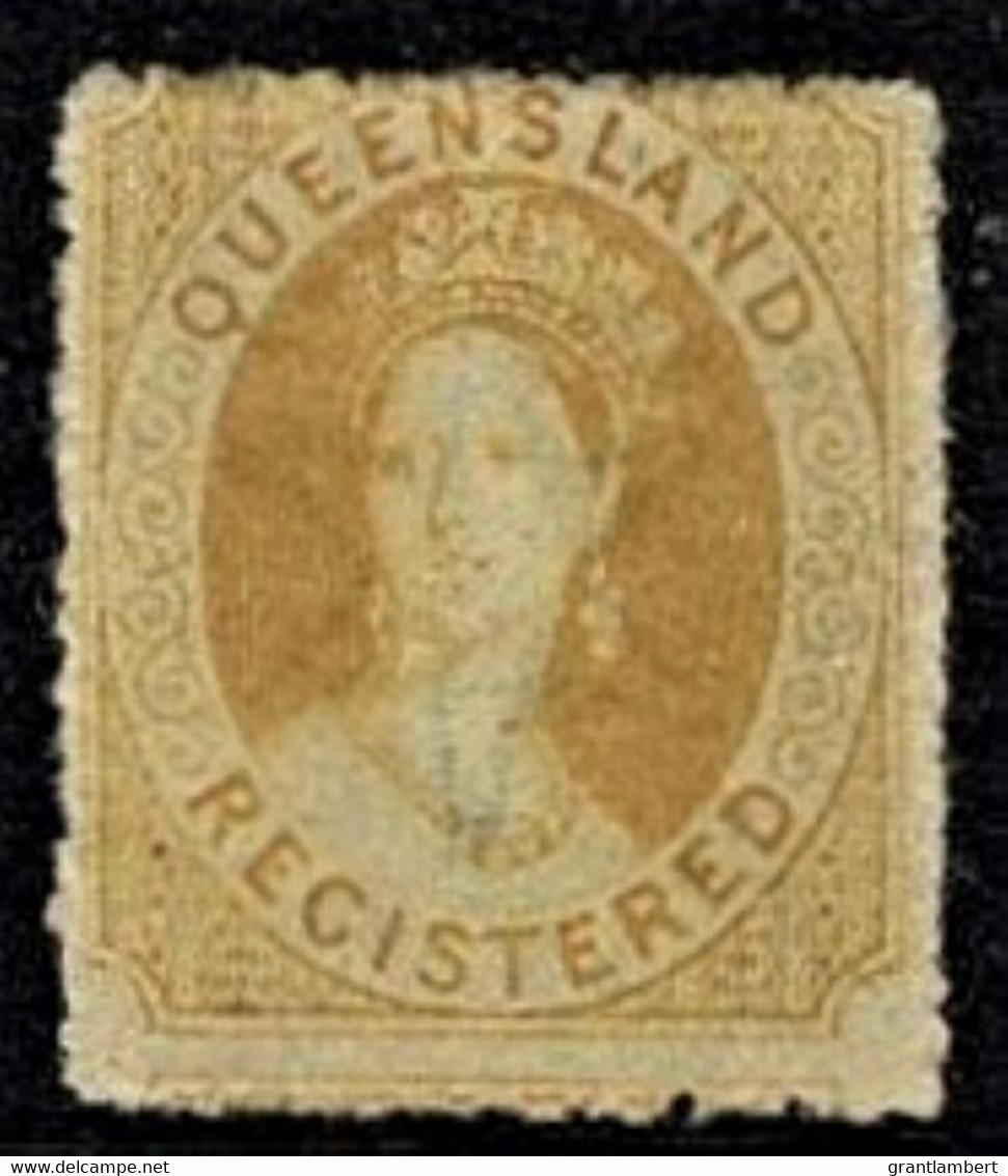 Queensland 1861 Chalon REGISTERED (6d) Small Star Wmk Rough Perf 14-16  MH  SG 20 - Ungebraucht