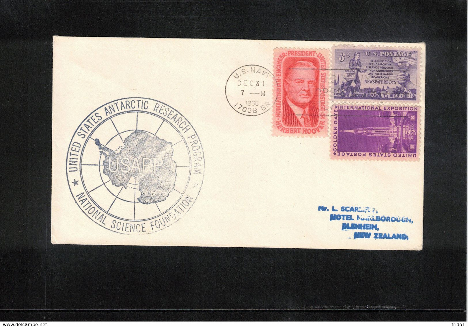 USA 1966 Antarctica US Navy USARP National Science Foundation Interesting Letter - Onderzoeksprogramma's