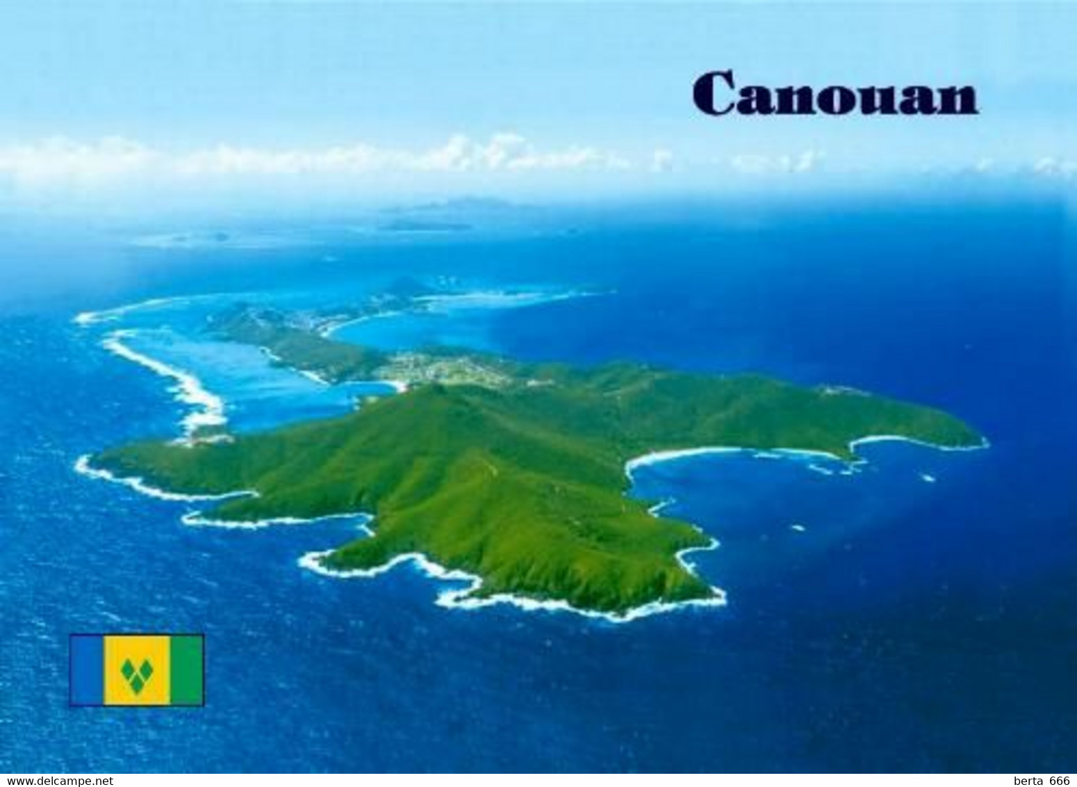 Saint Vincent And Grenadines Canouan Island Aerial View New Postcard - Saint Vincent &  The Grenadines