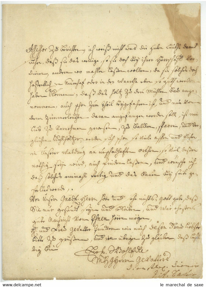 LAUTERBACH Hessen Vogelsbergkreis 1747 J.A. SAUER - Documentos Históricos