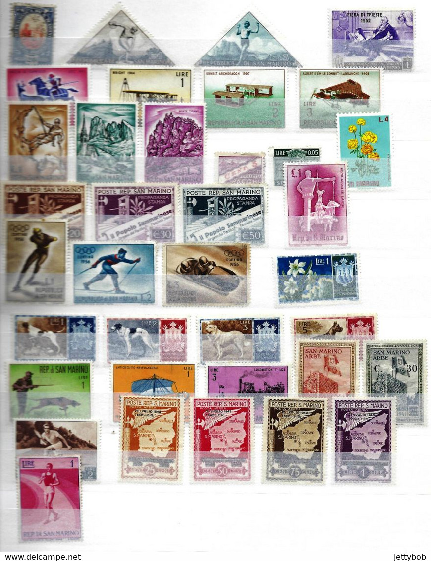 SAN MARINO Small Collection Of 37 Stamps Mainly Mint - Collections, Lots & Séries