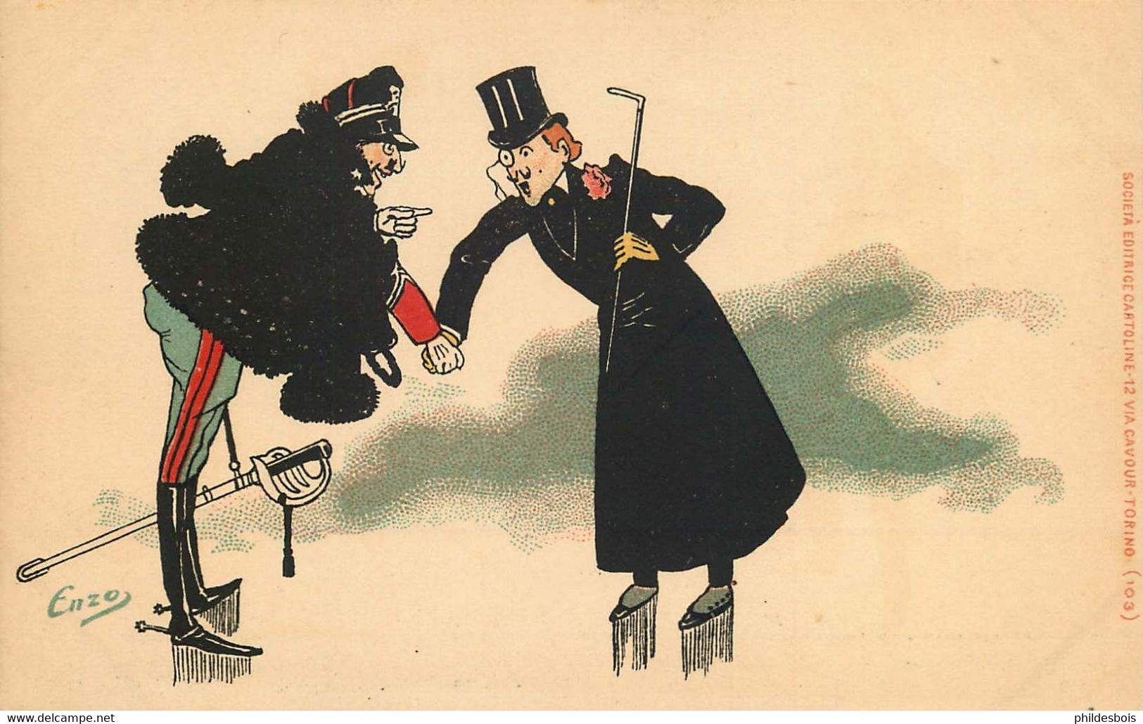 POLITIQUE CARTE SATIRIQUE  ( Illustrateur ENZO)  Affaire DREYFUS - Satiriques