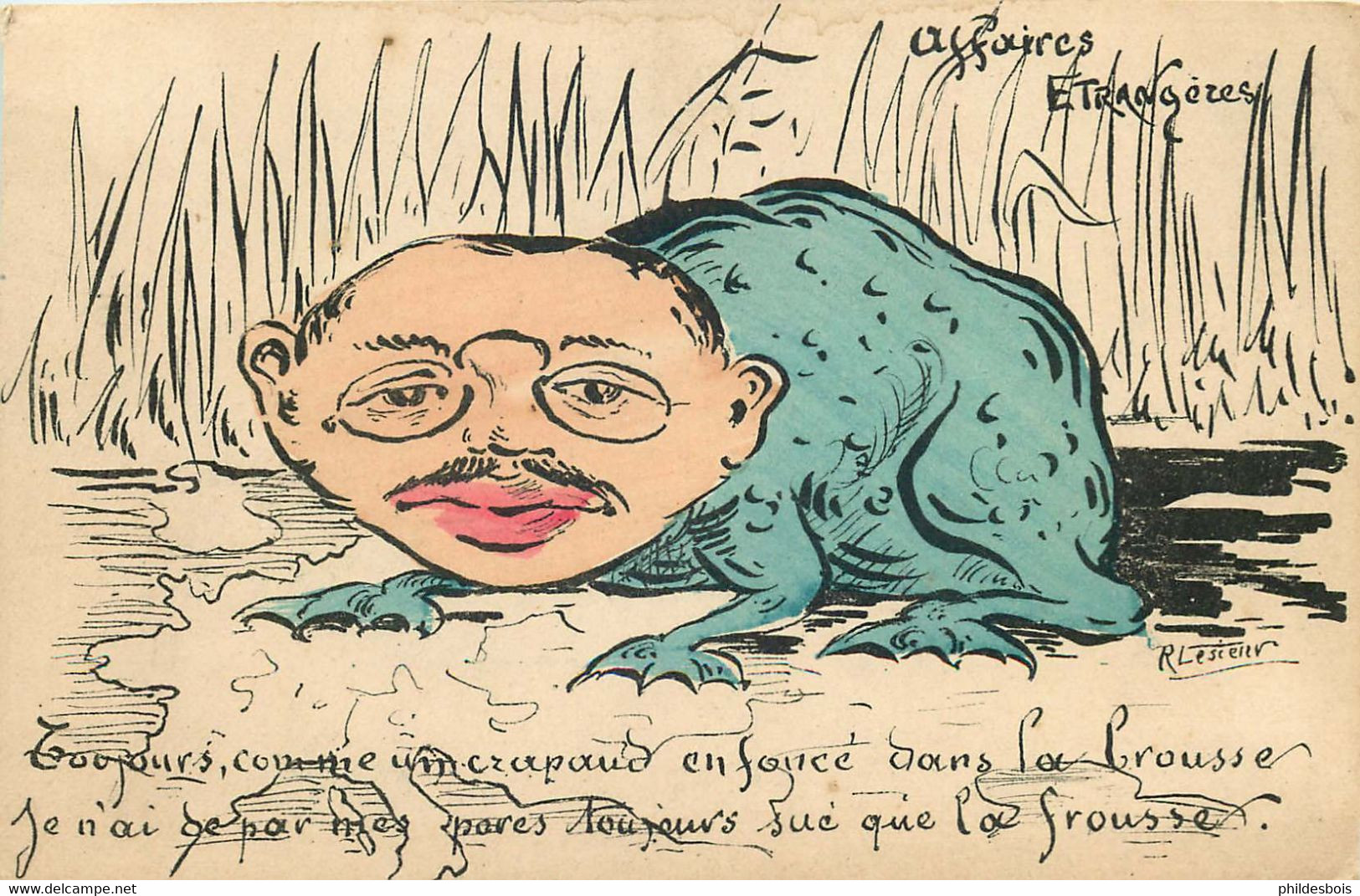 POLITIQUE CARTE SATIRIQUE  ( Illustrateur LESIEUR)  Affaire DREYFUS - Satiriques