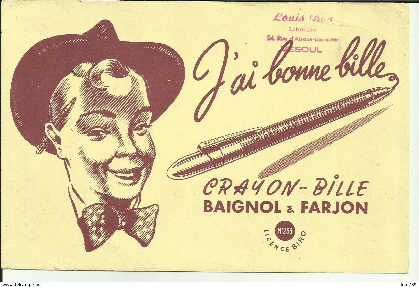 Ecriture - Crayon -Bille - Baignol - Farjon - Cowboy - Réf.47. - Collections, Lots & Series