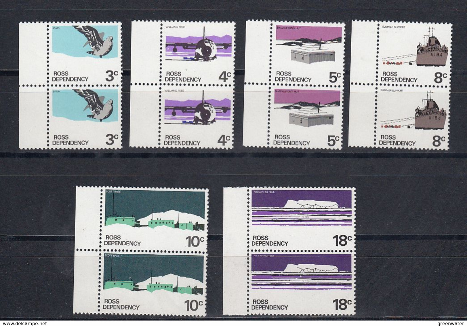 Ross Dependency 1972 Definitives 6v (pair)  ** Mnh (50571) - Unused Stamps