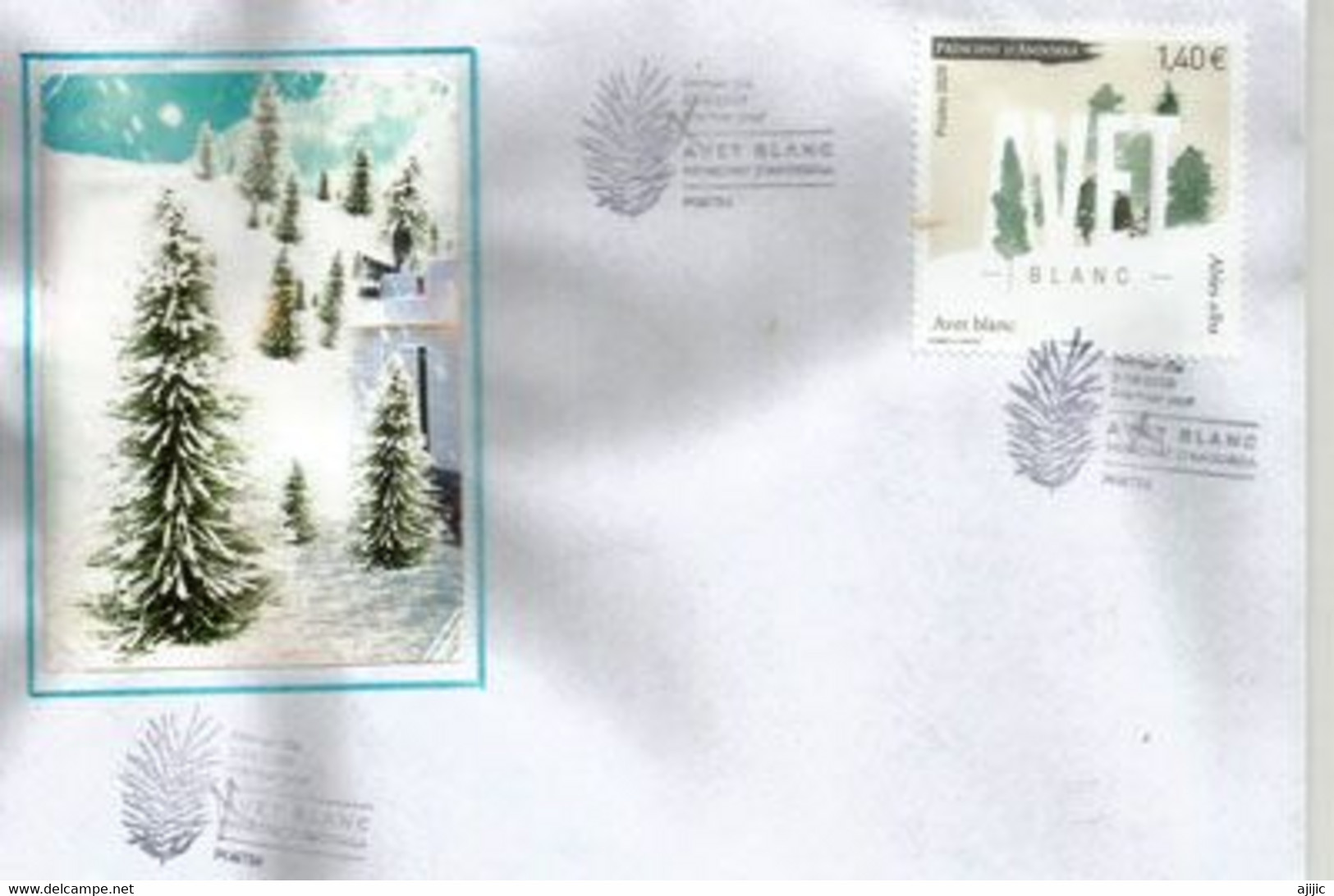 Sapin Blanc Des Pyrénées/  Silver Fir / (Avet Blanc).  émission 2020.  FDC Andorra - Lettres & Documents