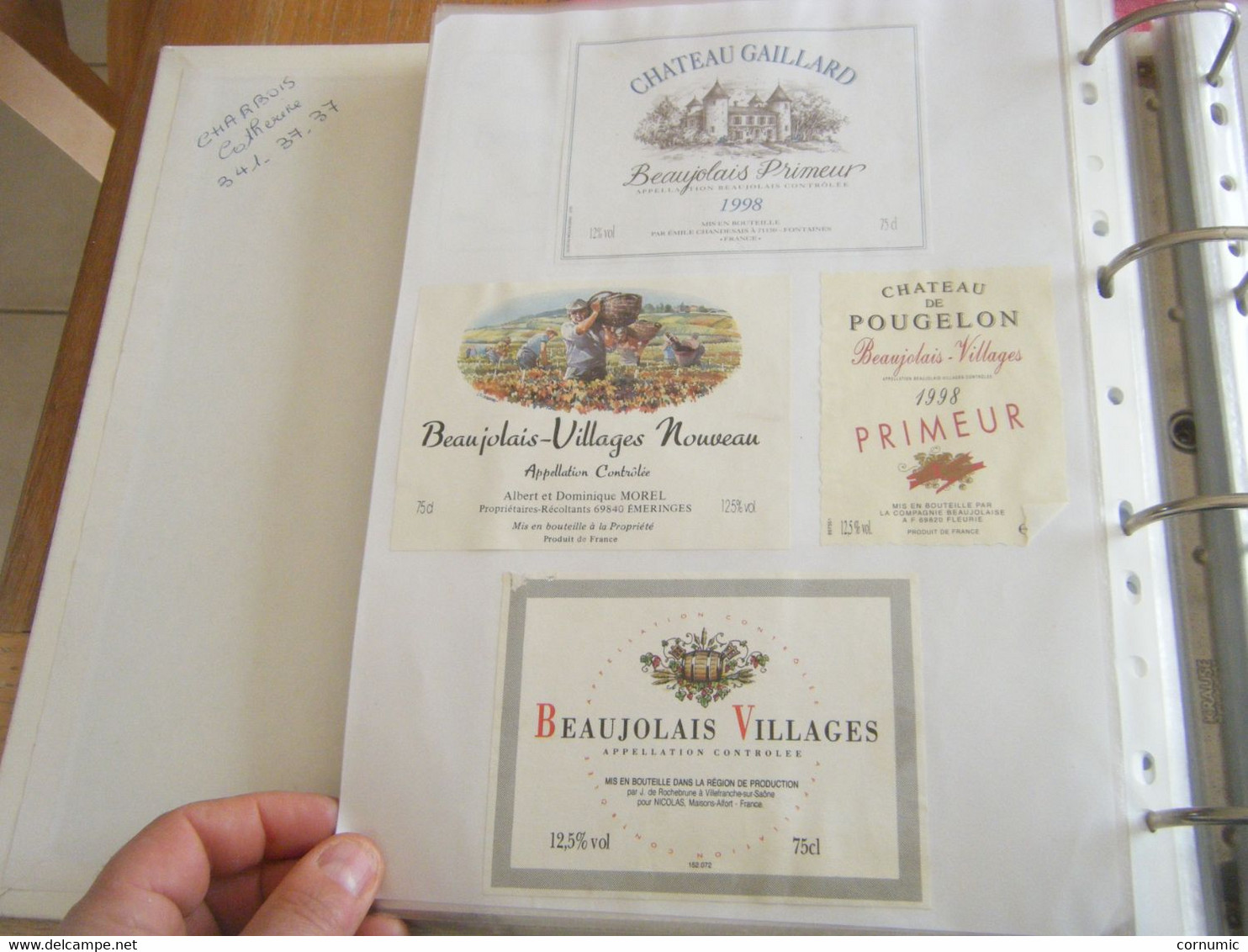 Lot étiquettes Vin (1 Feuille Recto Verso) Vin Beaujolais/vin Beaujolais Nouveau - Beaujolais