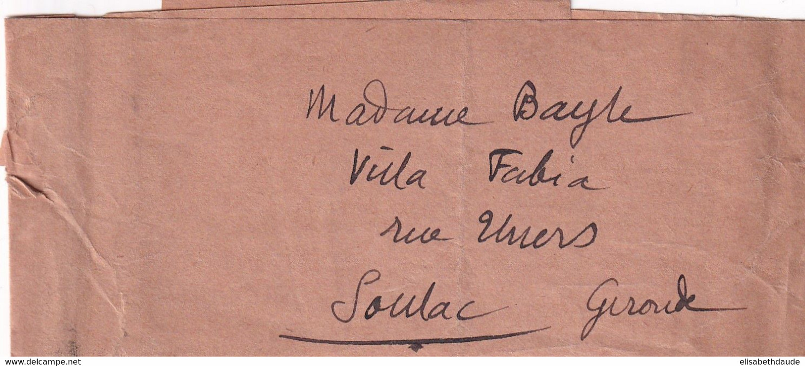 1935 - BANDE JOURNAL ENTIER Avec COMPLEMENT SEMEUSE De ST ETIENNE (LOIRE) ADRESSE AU VERSO => SOULAC - Bandes Pour Journaux