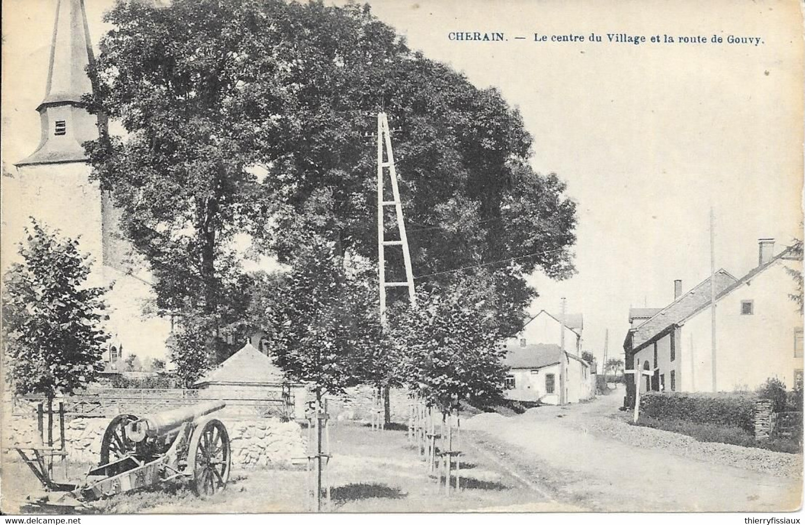 Cherain "Gouvy" - Le Centre Du Village Et La Route De Gouvy - CANON - Desaix - Circulé:1921 - 2 Scans - Gouvy