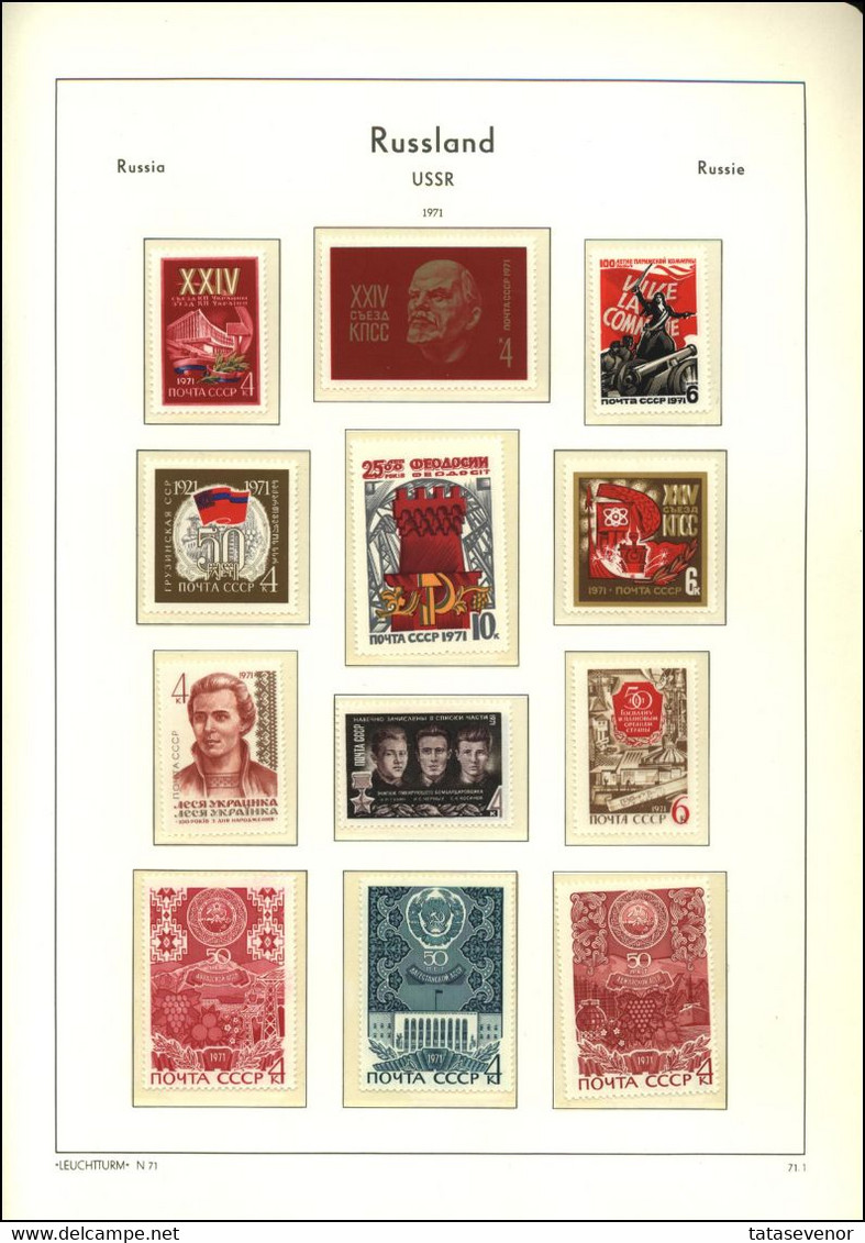 RUSSIA USSR complete collection MINT 1970-1973 in LEUCHTTURM book ROST