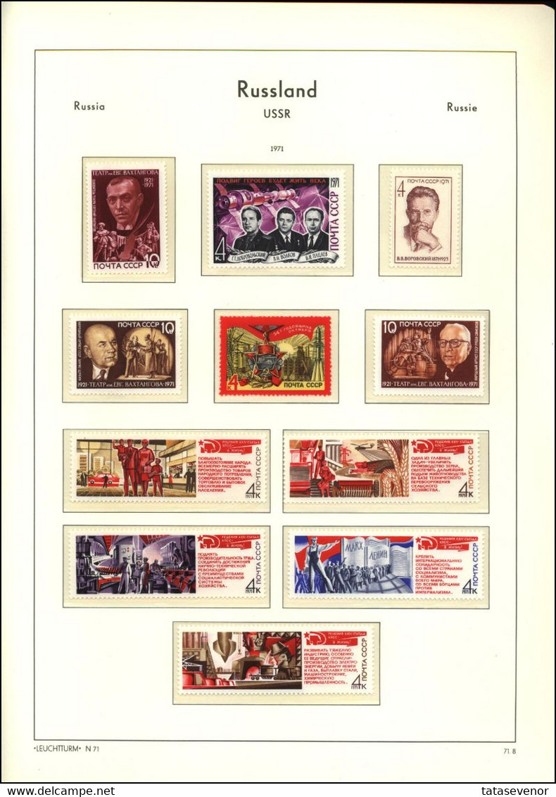 RUSSIA USSR complete collection MINT 1970-1973 in LEUCHTTURM book ROST