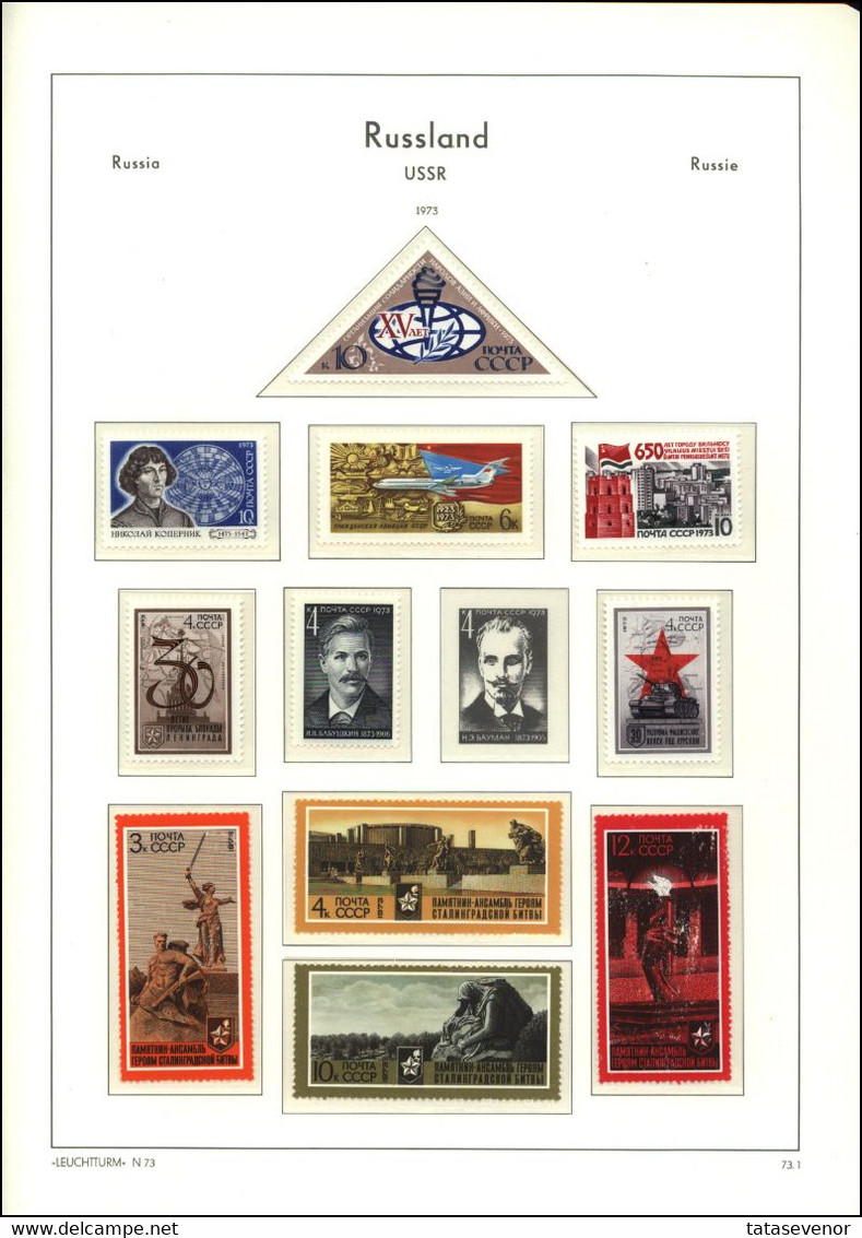 RUSSIA USSR complete collection MINT 1970-1973 in LEUCHTTURM book ROST