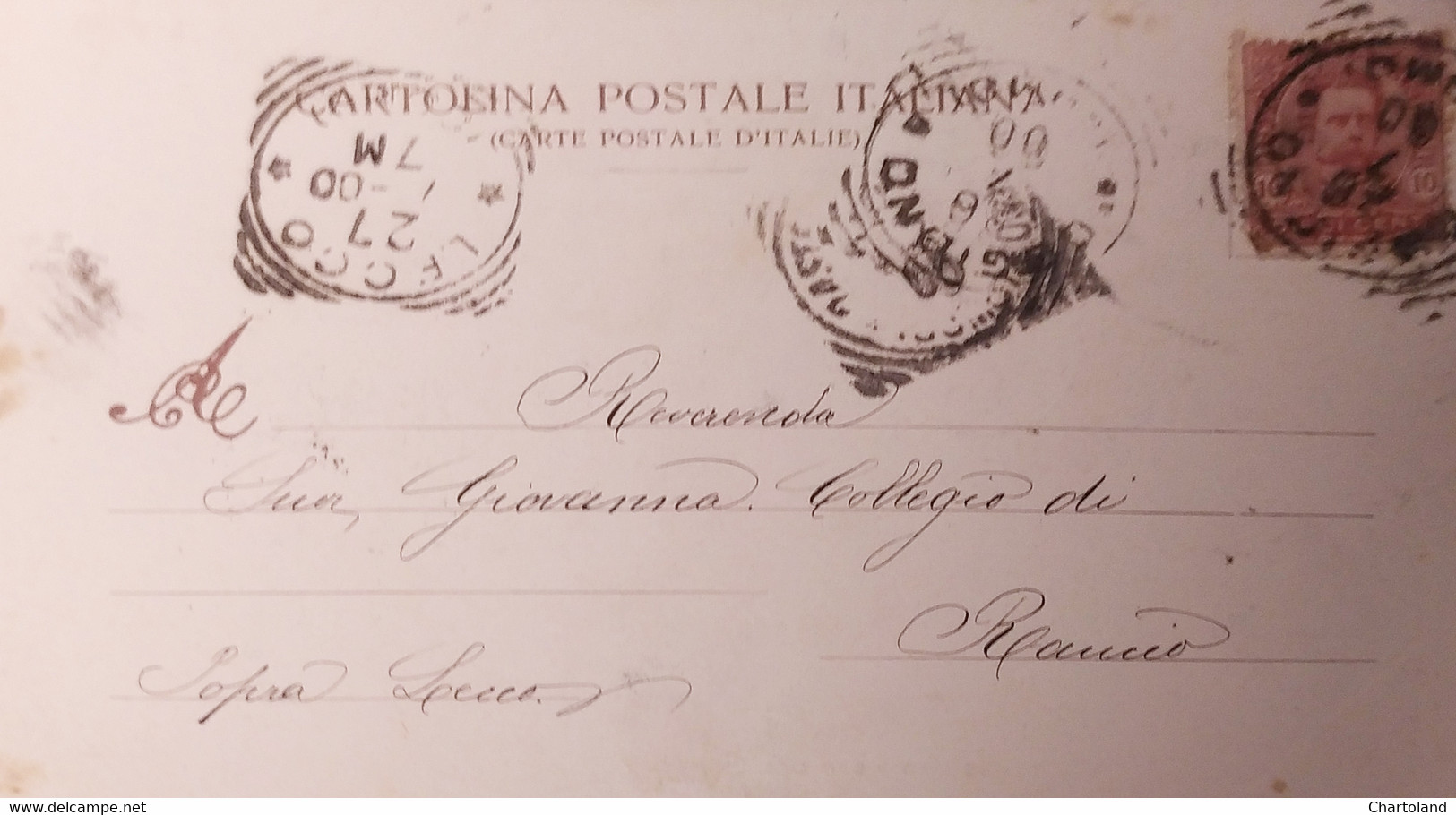 Cartolina - Oggiono Visto Dal Chiare - 1900 - Lecco