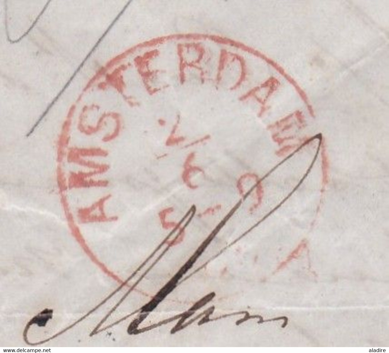 1866 - Lettre Pliée En Français D'Amsterdam Vers Paris, France - Entrée Valenciennes - Cad Transit Et Arrivée - Lettres & Documents