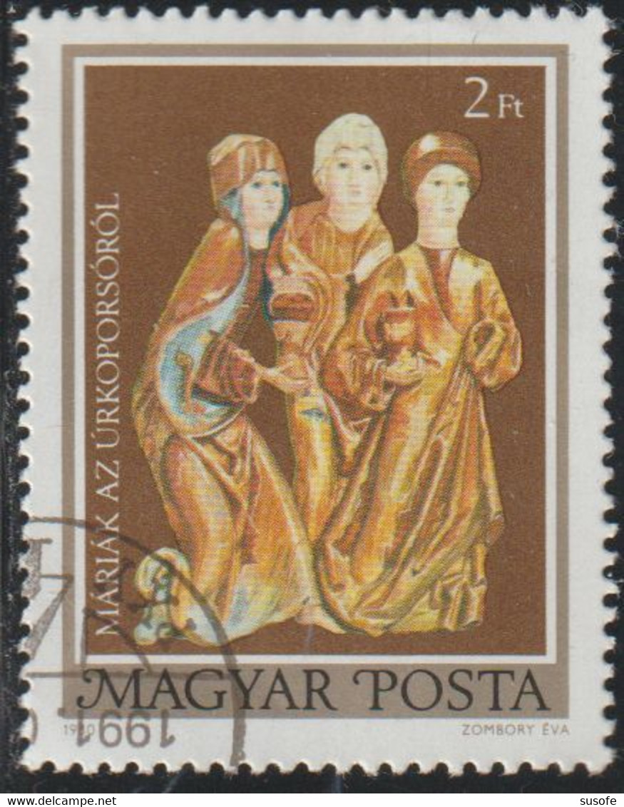 Hungria 1980 Scott 2641 Sello * Ataúd De Pascua De Garamszentbenedek Las Tres Marias Michel 3421A Yvert 2719 Magyar Post - Nuevos