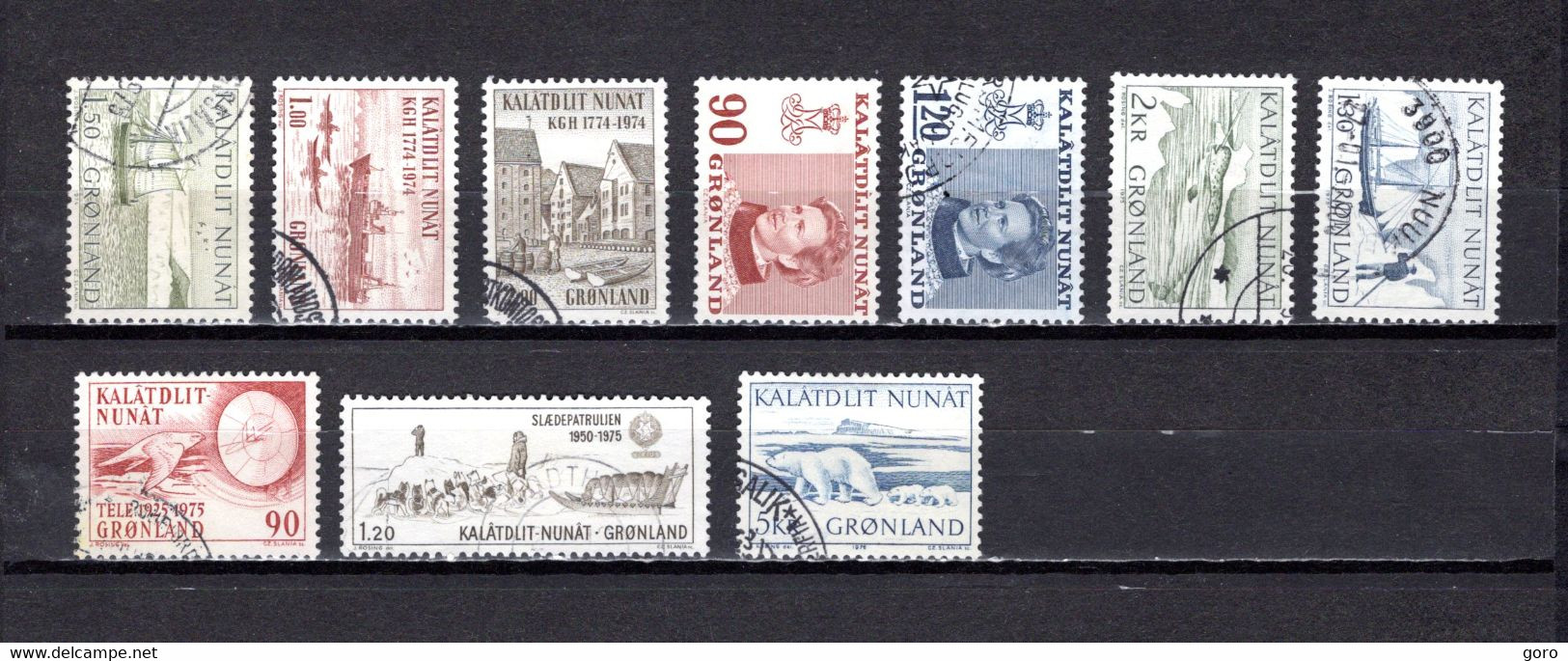 Groenlandia   1974-76   .-   Y&T  Nº     75-76/77-78/79-80-81-82-83-84 - Autres & Non Classés