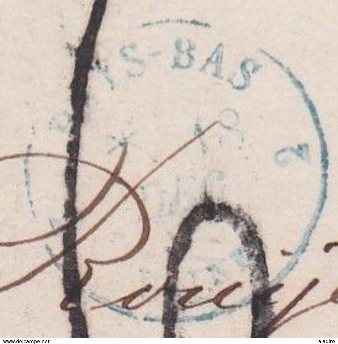 1867 - Enveloppe Pliée D'Amsterdam Vers Saintes Près Cognac, France - Entrée Valenciennes - Cad Transit Et Arrivée - Briefe U. Dokumente