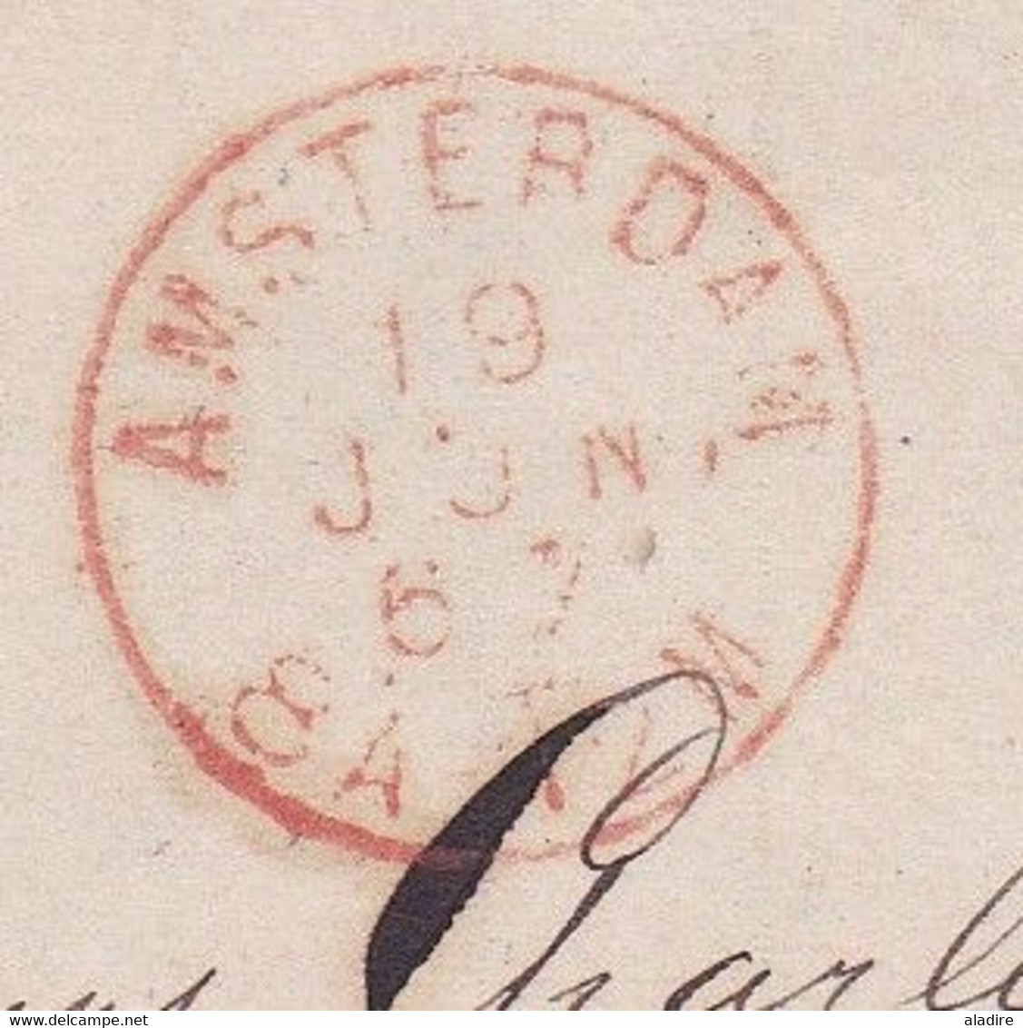 1867 - Lettre Pliée En Français D'Amsterdam Vers Bordeaux, France - Entrée Valenciennes - Cad Transit Et Arrivée - Lettres & Documents