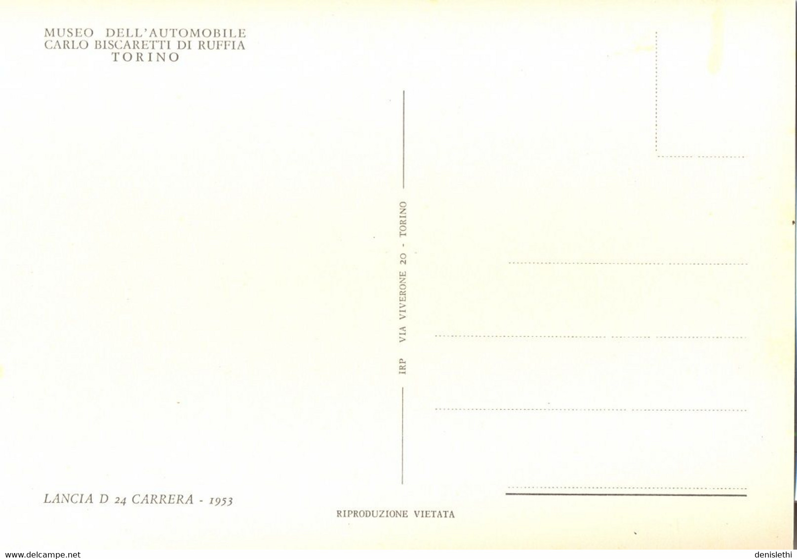 MUSEO DELL'AUTOMOBILE CARLO BISCARETTI DI RUFFIA TORINO - Lancia D24 Carrera - 1953 - Museums