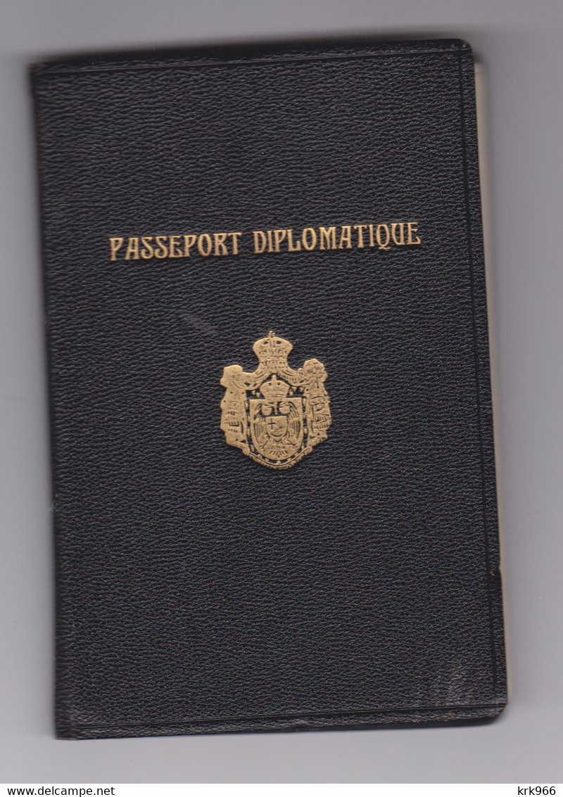 YUGOSLAVIA 1941 Diplomatic PASSPORT Military Attache In Germany RRR - Documentos Históricos