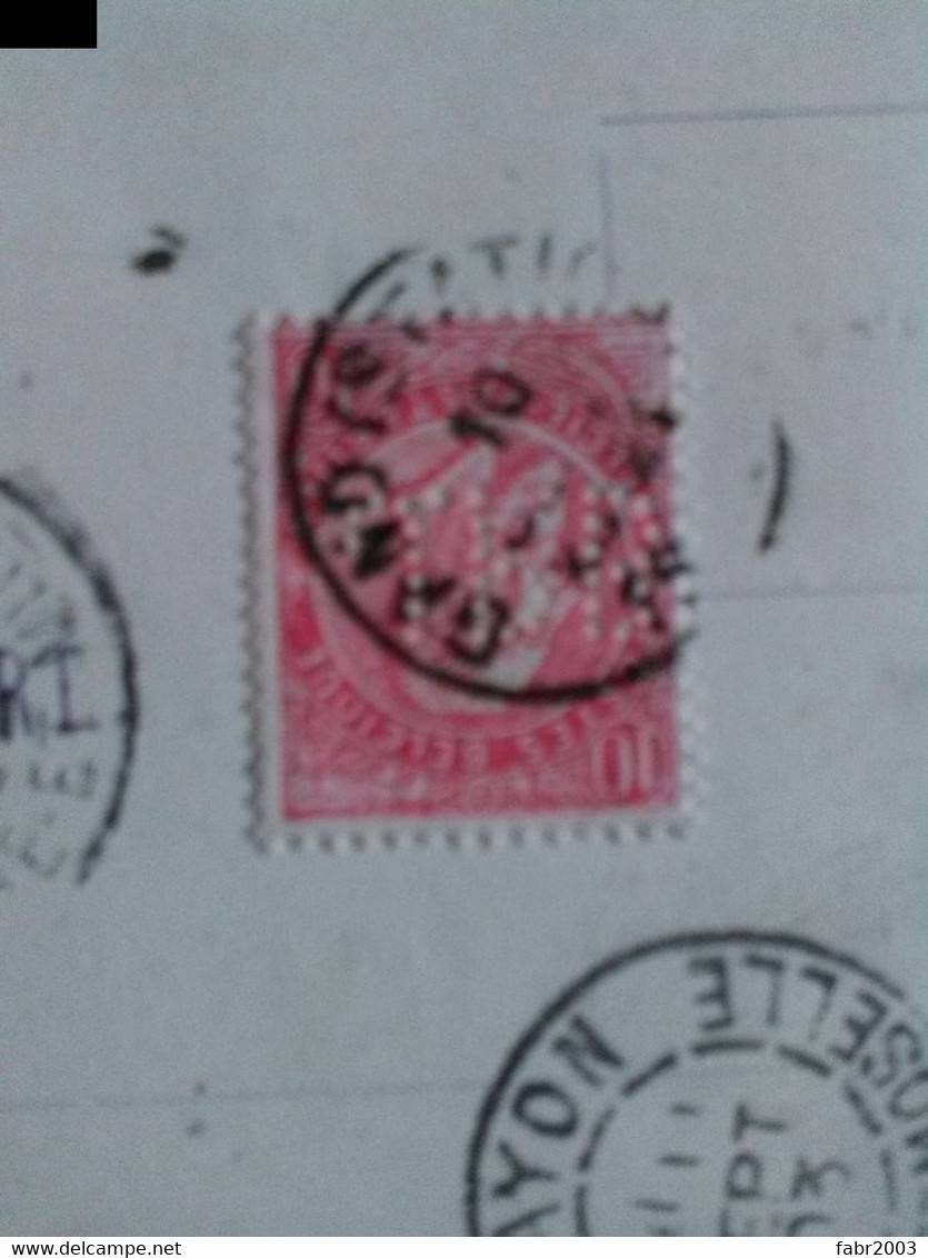 10 Centimes Léopold II Perforé JPB John P. Best &Cie Carte Postale à En Tête. - 1863-09