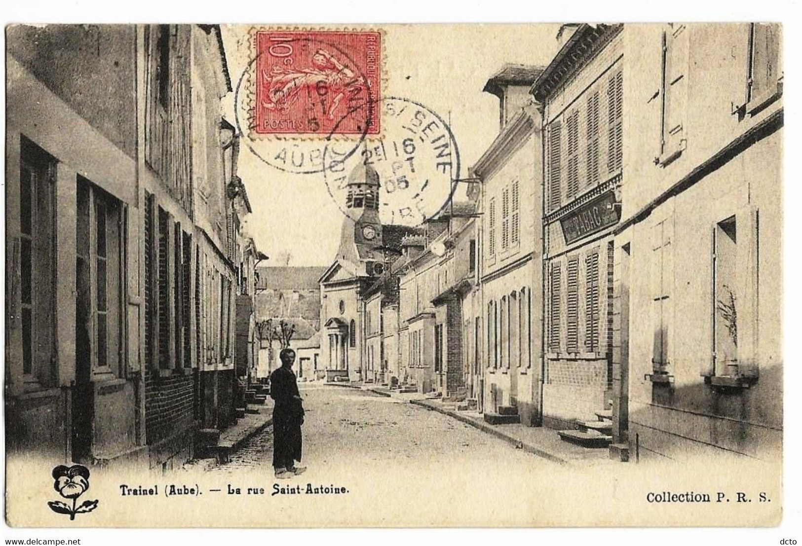 TRAINEL (10) La Rue Saint-Antoine (voyagé En 1905) Coll P.R.S. - Sonstige & Ohne Zuordnung