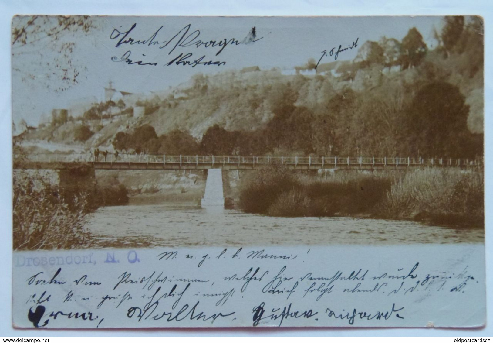 Drosendorf 221 Niederösterreich 1900 Bridge View From The River Thaya - Horn