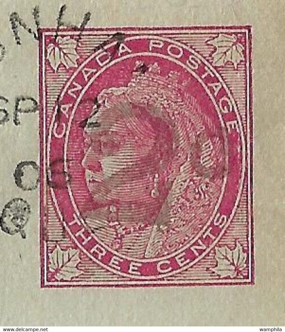 1906 Entier Postal Surchargé 2C Oblitéré Dunhan. - 1860-1899 Regno Di Victoria