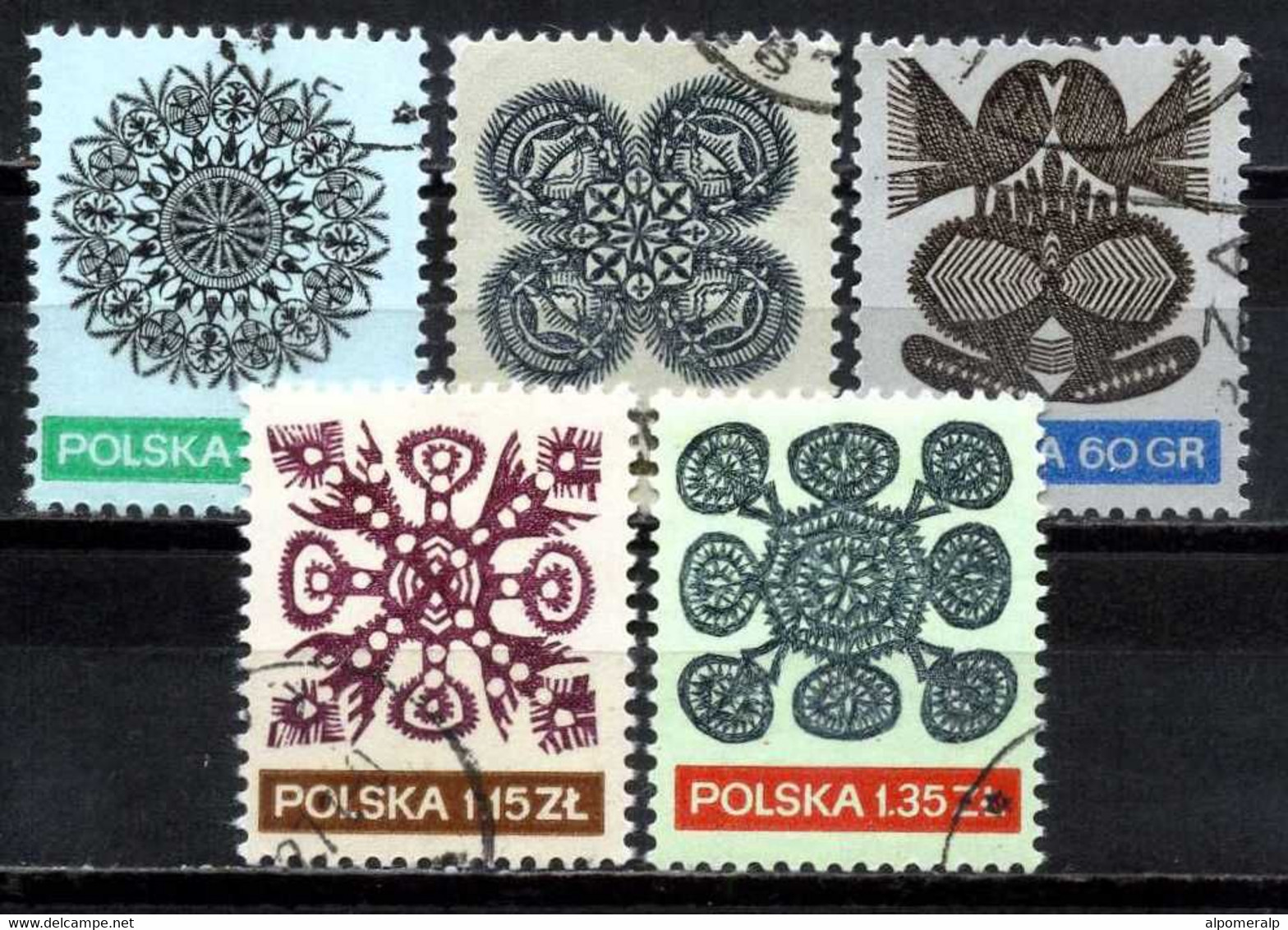 Poland 1971 Mi 2092-2096 Folk Art (Complete Set, Used) - Autres & Non Classés