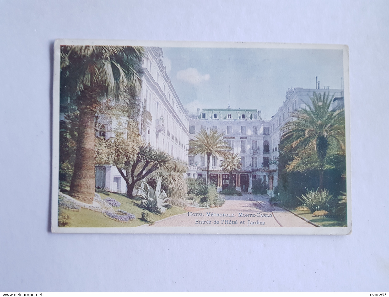 CPA Monte Carlo, Monaco, Hotel Metropole, Entrée De L'hotel Et Jardins - Alberghi