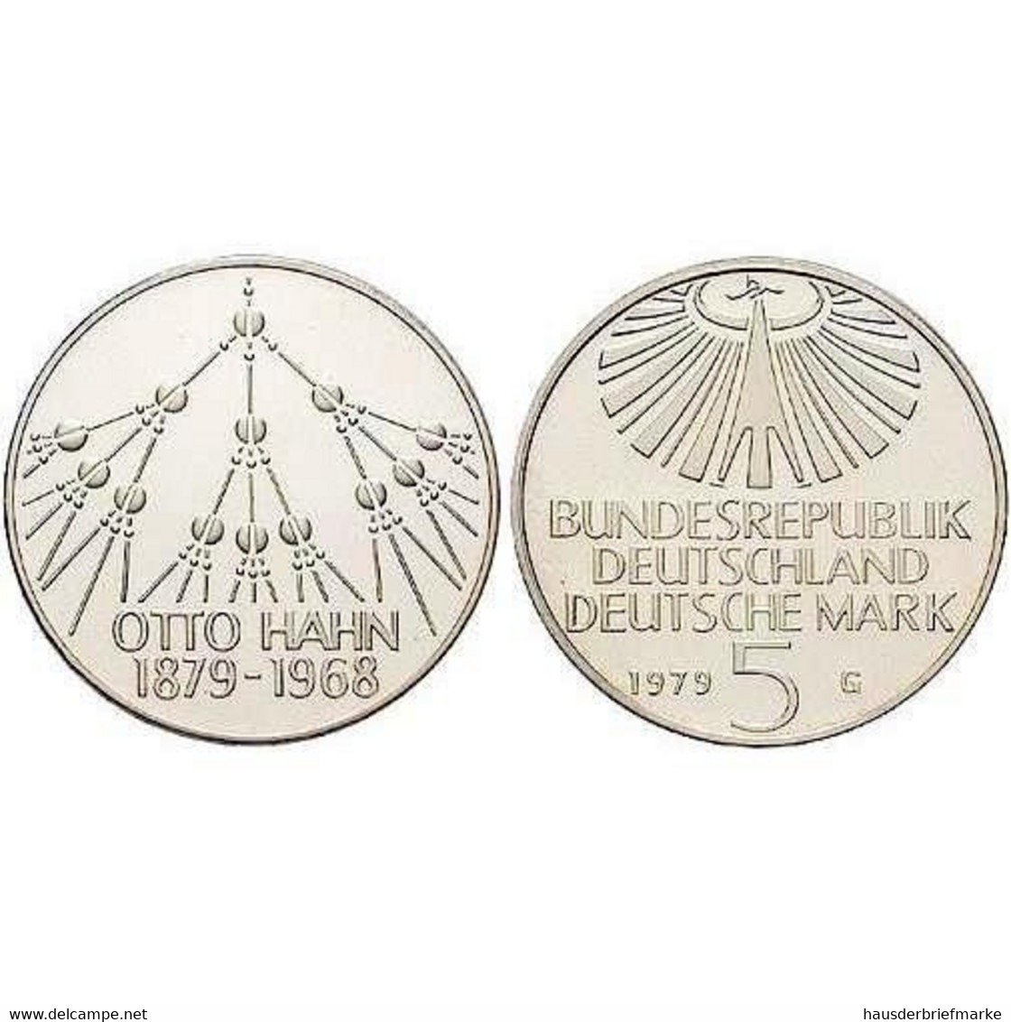 5 DM Otto Hahn 1980 Stempelglanz - 5 Mark