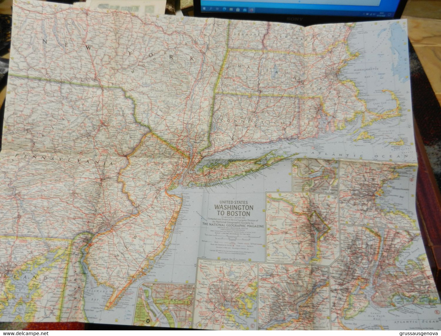 1) NATIONAL GEOGRAPHIC UNITED STATES WASHINGTON TO BOSTON 1962 - Mondo