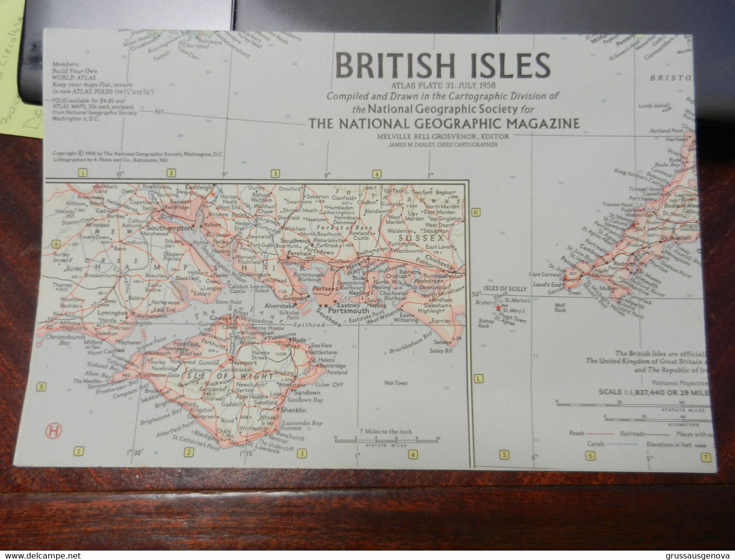 1) NATIONAL GEOGRAPHIC BRITISH ISLES 1958 - Europe