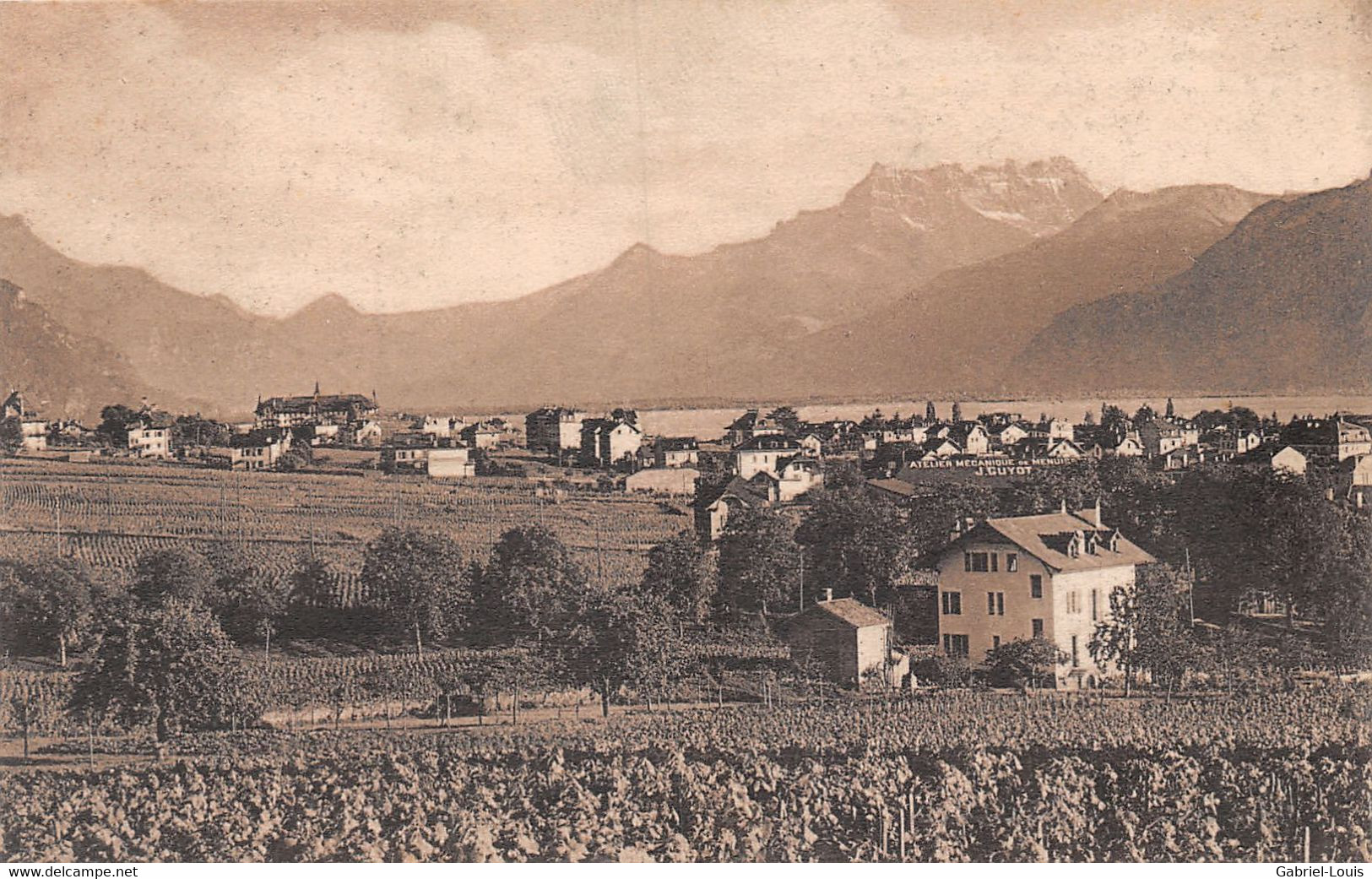 La Tour De Peilz Vue Générale - Les Dents De Morcles, Le Catogne Et Les Dents Du Midi - La Tour-de-Peilz