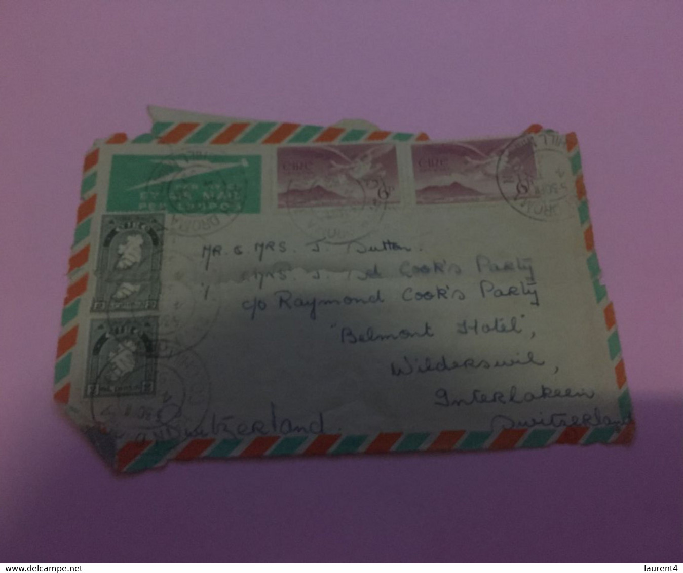 (T 2) Ireland (front Of Letter Only) Posted To Switzerland - 1952 - Brieven En Documenten