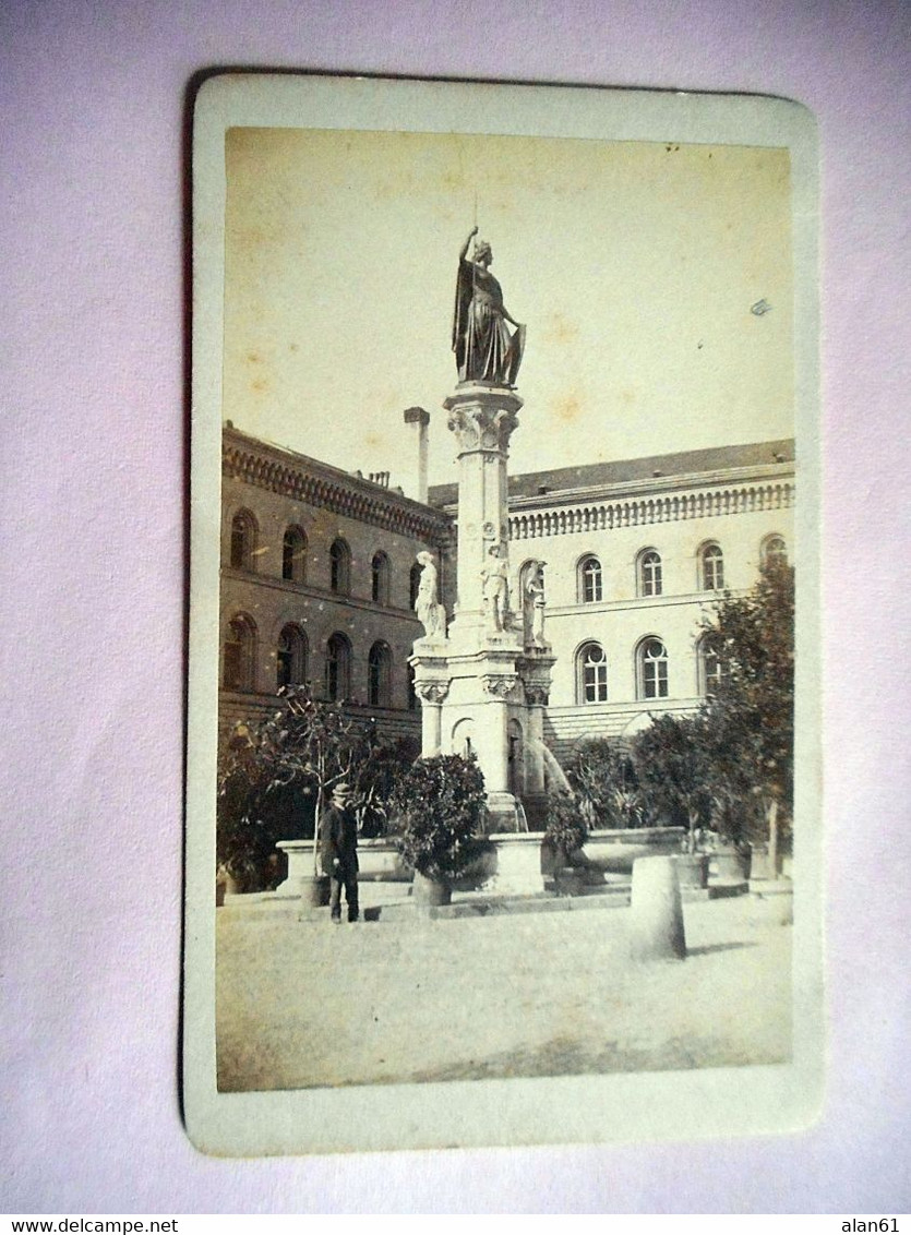 PHOTO CDV 19 EME BERNE SUISSE FONTAINE DU PALAIS FEDERAL - Antiche (ante 1900)