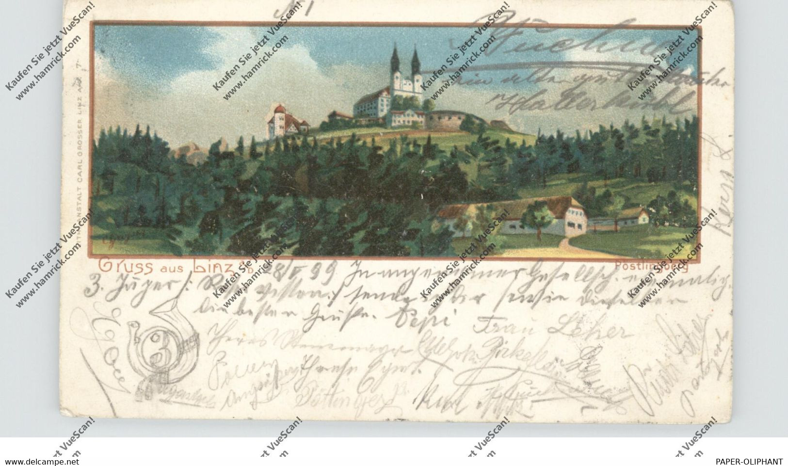 A 4000 LINZ - PÖSTLINGBERG, Gruss Aus..., 1899 - Linz Pöstlingberg