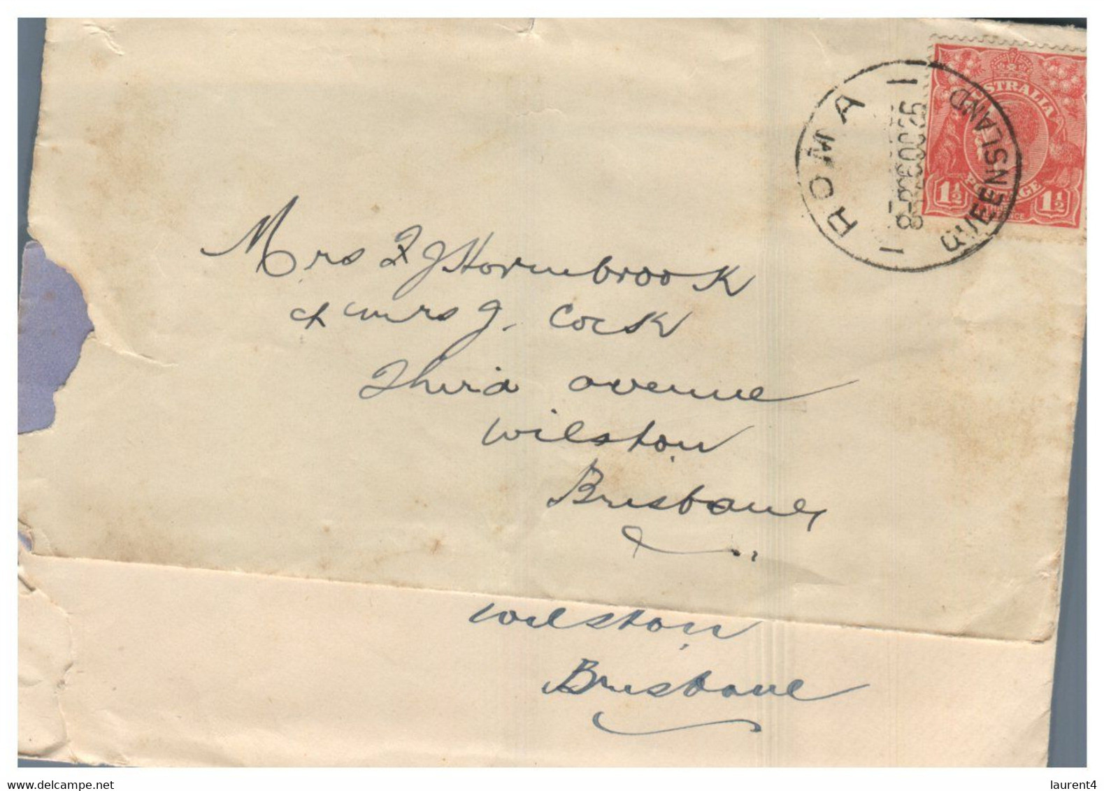 (T 4) Australia - Older Posted Covers (2 Covers - King) Posted Within Queesnland - Storia Postale